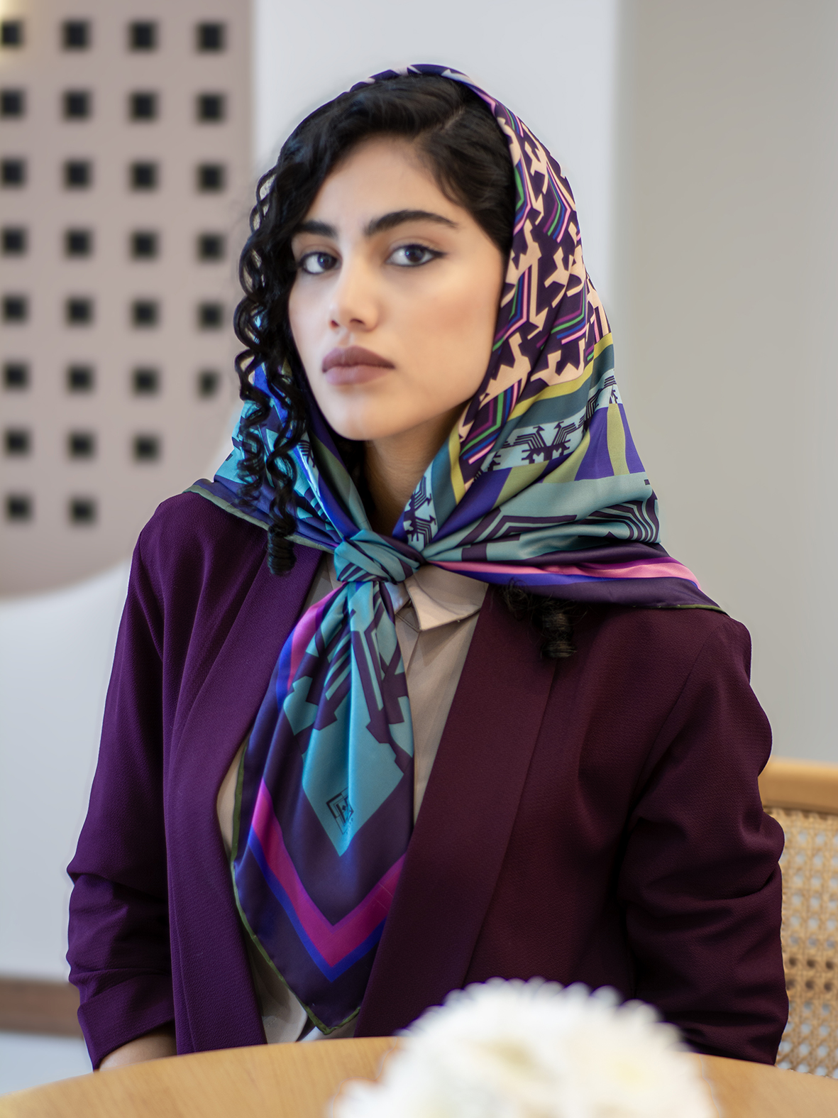 روسری طرح طاووس