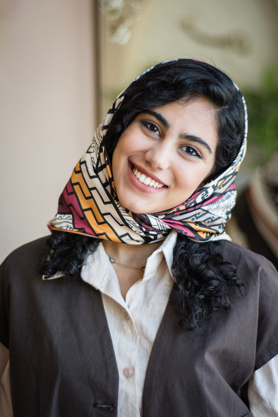 روسری طرح رنگین