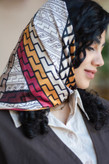 روسری طرح رنگین